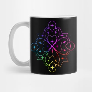 Single heart rainbow mandala Mug